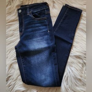 LIKE BRAND NEW American Eagle Blue Super Stretch Skinny Jeans / Jeggings
